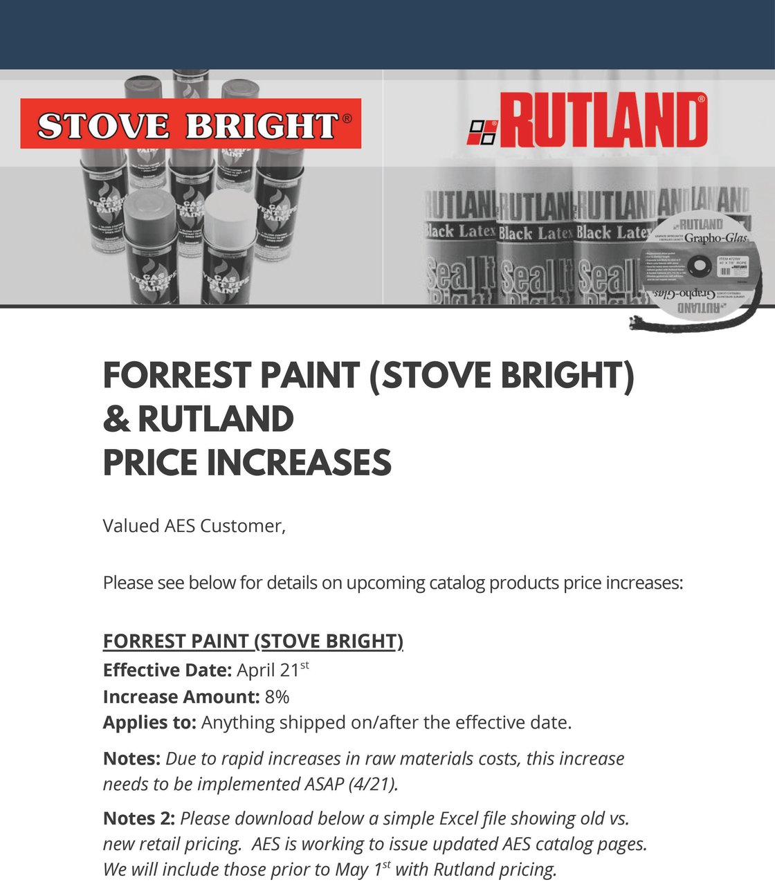 Body - FP and RT Price Increase Notice April 2026-1