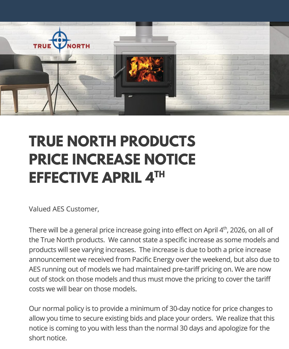 Body - TN Price Increase Notice April 2026-1-1