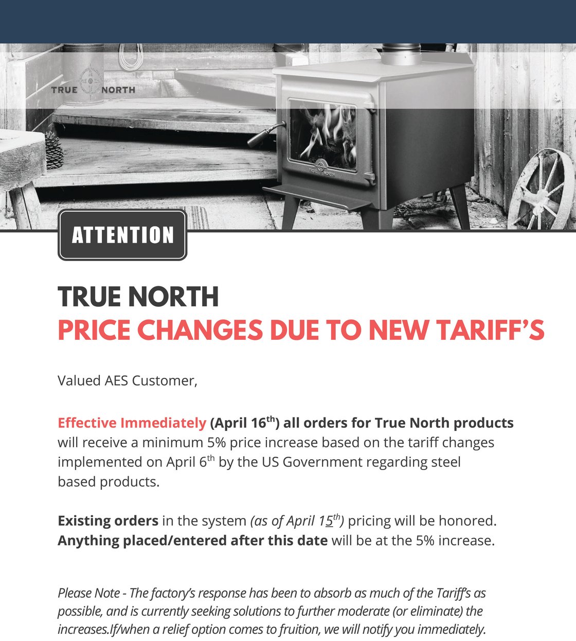 TN (only) Tariff Increase April 2026-2